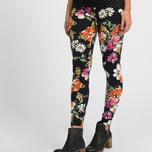 Floral fall leggings